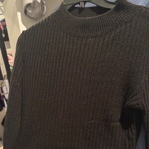 NEW Black Ribbed Knit Sweater
